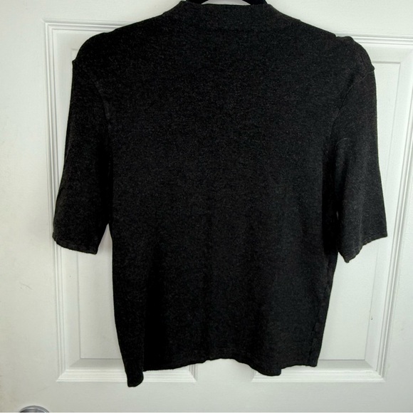 Eileen Fisher Charcoal Gray Sweater Top - Picture 4 of 4